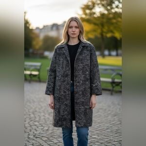 Tahari Black and Gray Coat